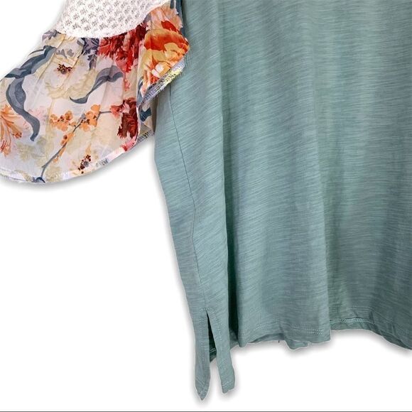 Umgee Open Knit Flutter Sleeve Top - Picture 6 of 6